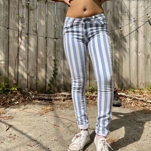 Striped Skinny Jeans